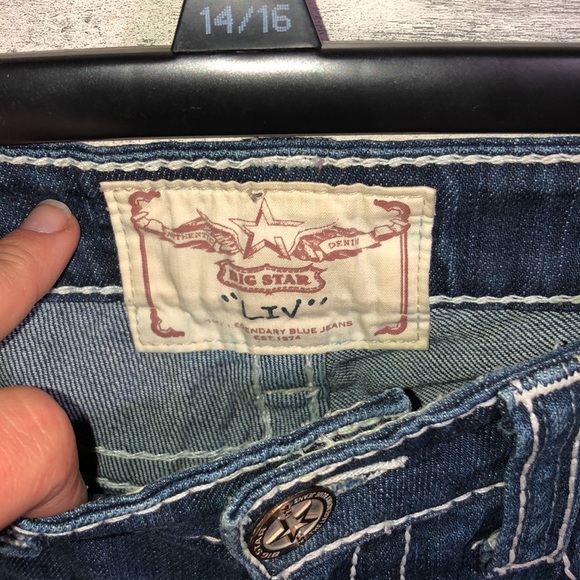 Big Star Liv jeans size 27L bootcut jeans dark wash jeans western durable jeans‌ - Picture 5 of 8